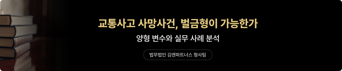 교통사고 사망 — 벌금형 변호 사례