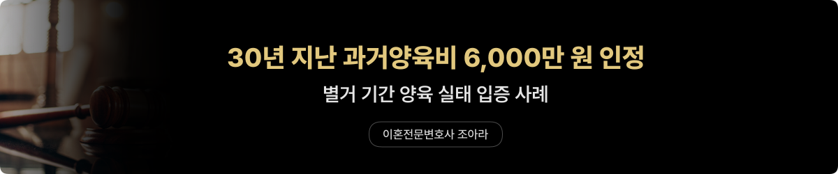 하단 과거양육비 — 6천만 인정 사례