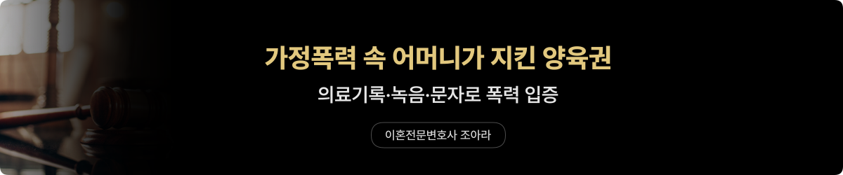 서면 — 가정폭력 양육권 확보 사례