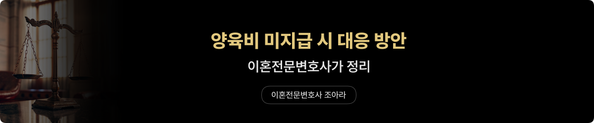 양육비 미지급 — 대응 방안