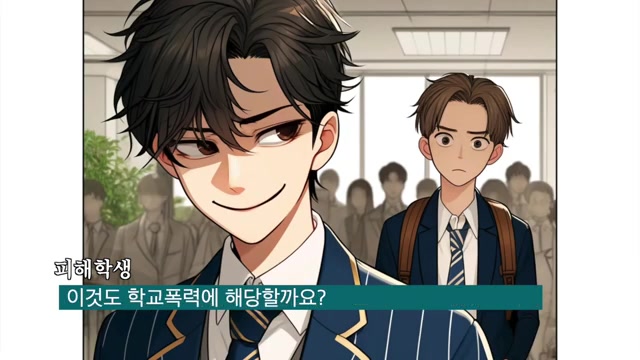 노려보는 게 무슨 학폭이냐고요? — 가볍게 볼 일이 아닙니다 관련 영상 장면